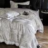 Ropa de cama de seda italiana de lujo superior, fresca, para dormir desnudo, juego avanzado de cuatro piezas de Tencel Lanjing austriaco, Maldivas