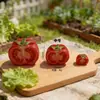 Juguete de Tomate Vegetal Simulado de Corte Medio Decoración de Escena de Jardín Llavero DIY Accesorio para Pasador