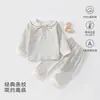 Macacão de algodão para recém-nascido, Classe A, macacão listrado para primavera e outono, roupa casual para passeios para bebês e crianças pequenas, roupas infantis Anyang