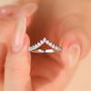 Anel Coroa de Prata Esterlina S925 Damila Moda Feminina Diamante Anel de Dedo de Alta Qualidade Abertura Ajustável Atacado Transfronteiriço