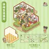 Versión supergrande de divertidas pegatinas de paisajismo 3D de cabañas tridimensionales apilables, escenas en miniatura coreanas, lindas pegatinas de almacenamiento.