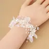 Tocado de Flores para Niños Accesorios para el Cabello Corona de Flores para Boda Diadema de Perlas Corona Nupcial Tocado para Niños de Estilo Europeo