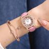 Amadi cinturón nuevo Romano literal diamante completo lujo para mujer elegante para combinar con todo Reloj + pulsera reloj de cuarzo caja de regalo