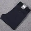 Calça Casual de Algodão Tencel de Alta Qualidade Microelástica Masculina Verão Fina Business Não Amassa Antirrugas Reta Slim Fit Calça Masculina Tamanho Grande Tendência