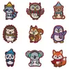 Parches pequeños bordados de animales con temática navideña de invierno, mapache lindo, panda, pingüino, bufanda, gorro, parches de dibujos animados para planchar