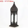 Ornamento Suporte de Vela Romântico Vintage de Ferro Forjado Estilo Europeu, Lanterna de Chão à Prova de Vento, Suporte de Vela, Adereços de Casamento, Lanterna Guia de Caminho