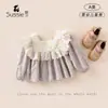Camisas para Niñas 2026 Primavera y Otoño Nuevo Estilo Cuello con Volantes de Encaje Top Floral Estilo Coreano Camisa de Muñeca Floral para Bebé