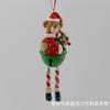 Pingente de Sino de Boneco de Neve Cartoon de Argila Macia Feito à Mão Decoração de Árvore de Natal Ornamento de Presente de Natal