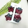 Clipes de Cabelo Coloridos de Flor de Plumeria de 4cm Mais Vendidos na Europa e América, Grampos de Cabelo Florais Transfronteiriços, Acessórios de Cabelo da Moda para Festas na Parte de Trás da Cabeça