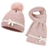 Set de bufanda Teum Kidsren para niños transfronterizo Otoño e Invierno Nuevo Lazo Estilo Europeo y Americano Gorro de Punto
