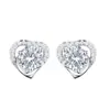 Nuevos Pendientes de Corazón de Gama Alta para Mujer, Pendientes Versátiles de Zirconia en Forma de Corazón de Gama Alta para Uso Diario, Pendientes de Moda de Venta Caliente para Transmisiones en Vivo