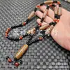 Colar de Ágata Dzi Jade Preto e Branco Ágata Vermelha Nove Olhos Três Olhos Seis Olhos Dente de Tigre Dzi Corrente de Suéter Corrente de Contas de Jade