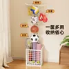 Estante de Almacenamiento para Baloncesto Estante de Almacenamiento de Juguetes Hogareño Multicapa Estante de Almacenamiento para Equipos Deportivos y de Fitness Almacenamiento en Piso para Esterillas de Yoga