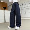 Calças de Lã para Meninas, Novo Estilo Outono e Inverno, Jeans de Perna Larga Infantil, Muito Estiloso para Meninas do Ensino Fundamental e Crianças Mais Velhas, Modelos de Primavera e Outono