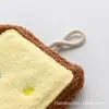 Directo del fabricante: Nuevas toallas de mano de dibujos animados con temática de queso, paños de mano colgantes de secado rápido, felpa de coral engrosada para niños