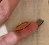 Anillo de Dedo Meñique Rojo Sangre de Paloma Piedra Roja Diamante Marqués Tendencia Libro Rojo Pequeño Simple Brillante Versátil Pieza Única Envío Directo