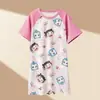 Pijama Infantil para Meninas, Novo Estilo de Verão, Manga Curta, Fino, Caimento Solto, Camisola Estilo Princesa para Crianças Maiores, Pode Ser Usado Fora de Casa como Roupa de Casa