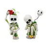 Accesorios de Decoración para Eventos de Halloween, Set de Dos Esqueletos, Decoración Atmosférica para Fiestas y Festividades, Tema Único de Fantasma