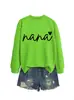 Amazon eBay site independente moda casual feminina nana coração vazado outono e inverno moletom de manga comprida gola redonda para comércio exterior