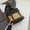 Mochila de Bloques de Color Nueva para Otoño e Invierno 2026 Gran Capacidad Moda Casual Bolso Retro Multiusos Versátil