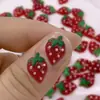 20 Piezas - Joyería para Uñas Fresa Uña Strass de Dorso Plano Calcomanías Decoración Manualidades Boda Scrapbooking