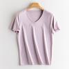 Camiseta de Algodón Mercerizado de Seda de Morera 2026 Fresca al Tacto Sin Planchar 13 Colores Verano Fresco Top Sedoso para Mujer