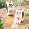 500 Pegatinas/Rollo Temu Populares Pegatinas Florales de Caballo Dibujos Animados de Caballo Patrón Creativo Pegatinas para Niños DIY