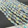 Xingtai cuentas de cristal con forma de grano de arroz accesorios para joyería cuentas de vidrio adornos para tocado ropa zapato accesorios para joyería cuentas de cristal de oliva