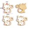 Accesorios para Joyería de Aleación con Goteo de Aceite Hechos a Mano Colgante de Gato Gatito Blanco y Negro Pulsera Collar Pendientes Colgante W478