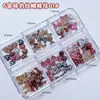 Accesorios para Uñas con Lazo Estampado de Leopardo de Dibujos Animados Mezcla de Caparazón de Tortuga Maillard Lazo Estereoscópico Diamantes de Resina Decoraciones para Uñas