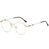Gafas de montura de moda Asalu, pata de bambú de red, espejo plano de metal, se pueden equipar con gafas para miopía, venta al por mayor