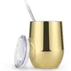 Taza para Huevo Transfronteriza de 12 oz con Aislamiento de Doble Capa de Acero Inoxidable 304, Copa de Vino en Forma de U, Taza Portátil con Forma de Huevo, Venta al por Mayor