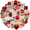 50 Pegatinas Retro Europeas y Americanas de Rosas y Amor Transfronterizas para Enamorados, Decoración Romántica, Journaling DIY, Pegatinas de Mascotas para Fundas de Teléfono