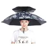 Chapéu-guarda-chuva, guarda-chuva de camada dupla, chapéu-guarda-chuva de cabeça, grande guarda-chuva de pesca para proteção solar ao ar livre, chapéu de sol, guarda-chuva de praia ao ar livre, mãos-livres