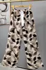 Pantalones de pijama de algodón para mujer, verano, finos, estampados, casuales, de pierna ancha, pueden usar mujeres embarazadas, comercio exterior, pantalones de talla grande