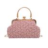 Bolsa de Concha de Pérola para Comércio Exterior para Mulheres 2025 Verão Nova Versátil Estilo Ins Bolsa Transversal com Corrente Elegante Moda Bolsa de Ombro