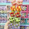 Novos Scrunchies de Pêssego, Manga, Morango, Abacate e Uva para Rabo de Cavalo de Meninas