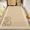 Alfombra de mesita de noche para dormitorio estilo simple alfombra para pies de sofá y mesa de centro de sala de estar alfombra antideslizante resistente a la suciedad alfombra de tira larga imitación cachemira