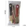 Conjunto de Escovas de Limpeza para Cozinha para Remover Gordura, Escova de Limpeza para Fogão a Gás, Fio de Cobre, Escova de Nylon para Tampo de Fogão de Aço Inoxidável