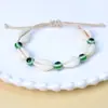 Pulsera de Concha Natural de Playa de Verano Popular Transfronteriza de Amazon Ojo Turco Multicolor Tejida a Mano