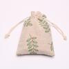 Pequenas joias atacado Yiwu 10*13/13*17cm folha verde pano saco com cordão saco jóias embalagem saco