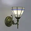 Lámpara de pared moderna simple cuadrada de 8 pulgadas Tiffany estilo español para sala de estar lámpara de pared para entrada de dormitorio chino