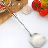 Espátula de acero inoxidable con mango de madera maciza, espátula de hierro para saltear, espátula gruesa para cocinar en la cocina del hogar, se puede imprimir el logotipo