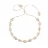 Estilo Vacaciones de Playa Transfronterizo Moda Simple Collar con Colgante de Perla de Imitación Collar Tejido a Mano de Concha y Cuentas de Arroz Estilo para Mujer