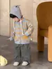 Ropa de Otoño para Bebé Cárdigan de Punto Chaqueta Suéter para Niños 2026 Nuevo Estilo Coreano Ropa para Niños Traje Casual para Niños