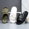 Pantuflas de Cuero Genuino de Alta Gama para Hombre, Ropa de Casa Antideslizante de Verano, Sensación Premium, Sandalias de Tira Única, Sandalias de Cuero de Moda para Hombre