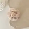 Pinza de Garra de Flor de Camelia de Malla Súper Hada Estilo Coreano para Mujer Peinado Semi-Recogido de Gama Alta Flor de Pelo de Temperamento Pinza para el Cabello Accesorios para el Cabello