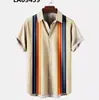 Camisa Casual de Manga Corta para Hombre con Estampado Digital 3D, Nueva de Verano, Comercio Exterior Transfronterizo 2024, Camisa para Hombre