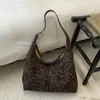 Bolso Retro Estampado de Leopardo Bolso Cruzado Bolso de Mujer de Venta Caliente Bolso de Hombro Casual de Gran Capacidad Bolso Cubo Versátil y Simple para el Trabajo