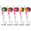 Padrão Borboleta Casting de Longa Distância Forma de Gota d'Água Micro Isca com Anzol, Spinner Rotativo Composto Isca de Metal, Isca Colorida